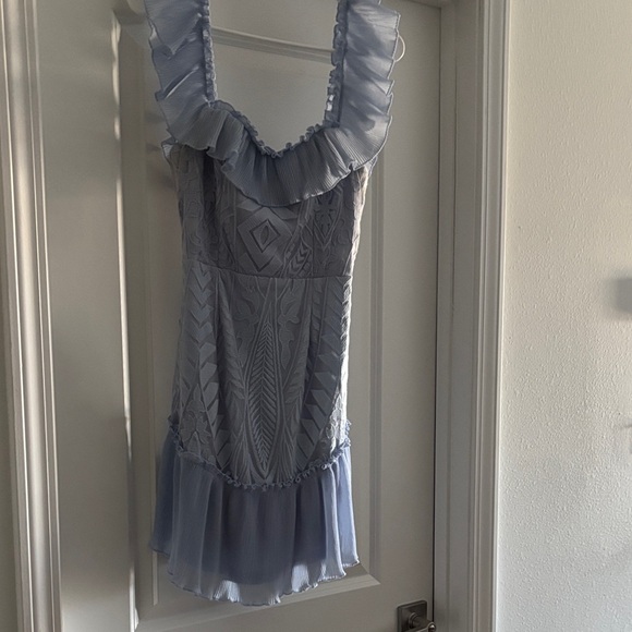 🌼🌼🌼Elegant Blue Ruffled Dress - Picture 3 of 8